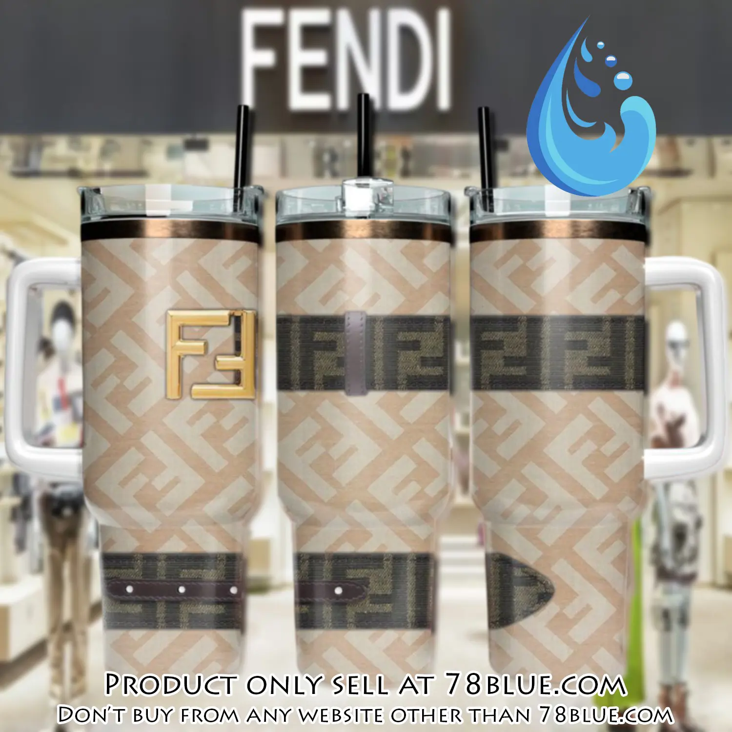 Fendi logo 40oz stanley tumbler fendi stanley tumbler ktb1067 78b1806445